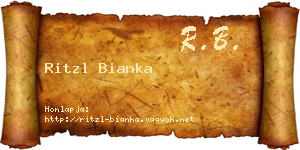 Ritzl Bianka névjegykártya
